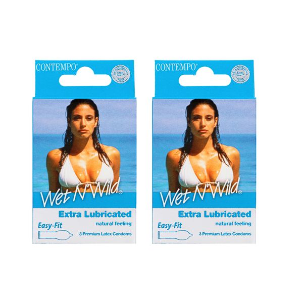 Contempo Wet N Wild Premium Latex - 2 x 3 Condoms