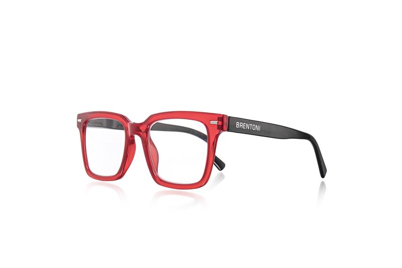 Brentoni Milky Red and Black Temple Reading Glass