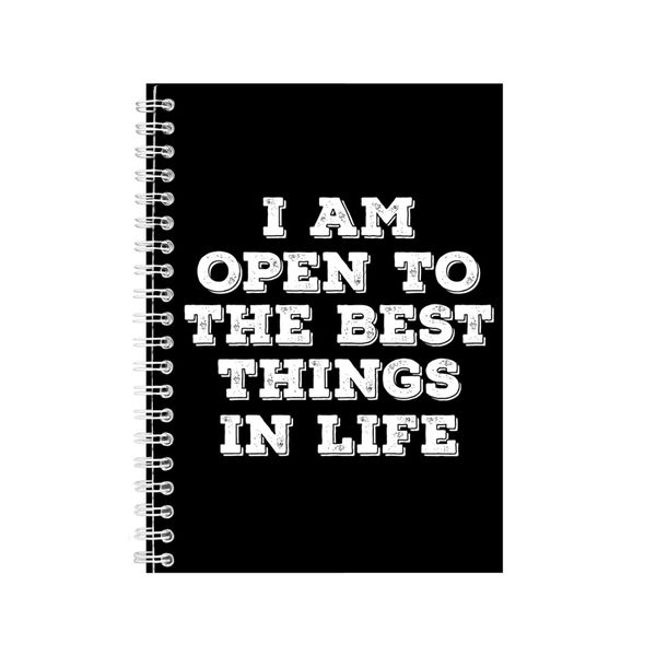 Open A5 Notebook Spiral Lined Motivational Sayings Graphic Notepad Gift 169