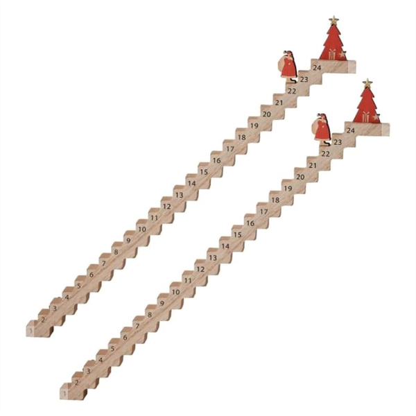 Wood Stairs Climbing Christmas Calendar,Staircase Countdown Calendar,