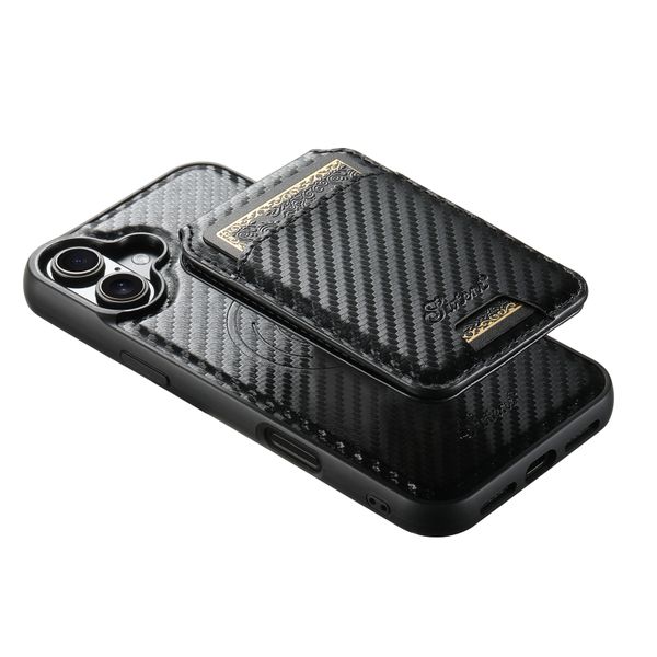 Two-in-one MagSafe Carbon Fiber Phone Case Compatible with iPhone16