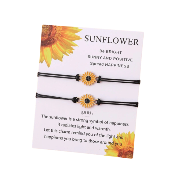 Sunflower Bracelet Set for Friends and BBFs