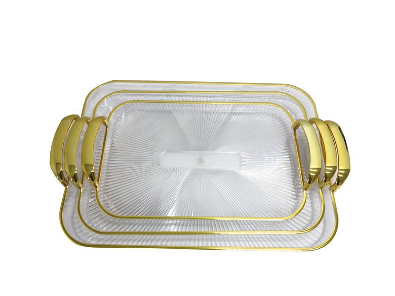 3 Piece Plastic Serving Tray