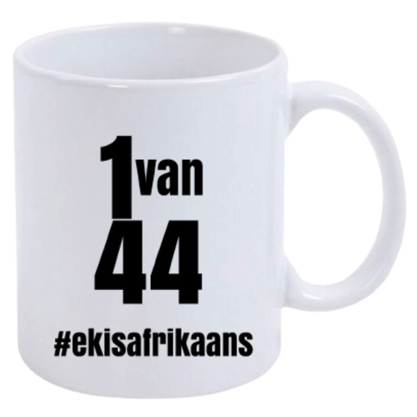 1 Van 44 Printed Coffee Mug - Hashtag Ek Is Afrikaans