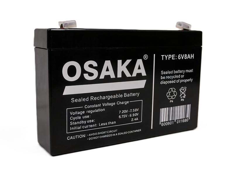 Osaka 6V 8Ah Sealed Rechargeable Battery
