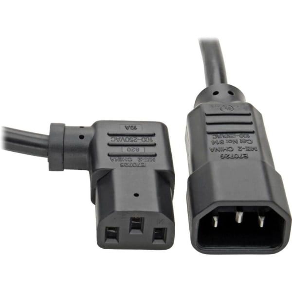 C13 to C14 Right Angle Power Extension Cord (Printers, Monitors, Desktop)