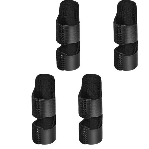 4-Pack Adjustable Finger Splints with Aluminum Strap for Broken/Sprained