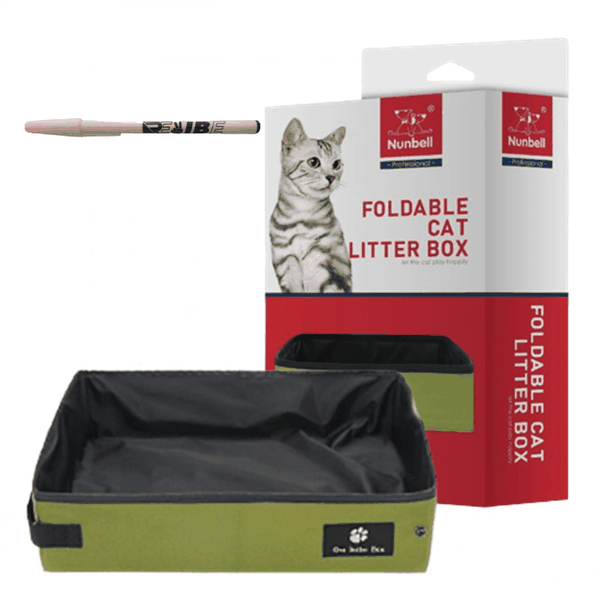 Foldable Waterproof And Portable Cat Litter Box With Added ReVibe Pen
