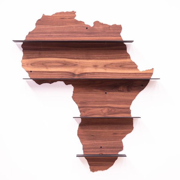 African Art - Wall Display Shelf, Large Floating Wall Shelf