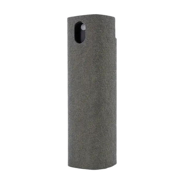 2-in-1 Spray Bottle &amp; Microfiber Cloth For Screens - Black