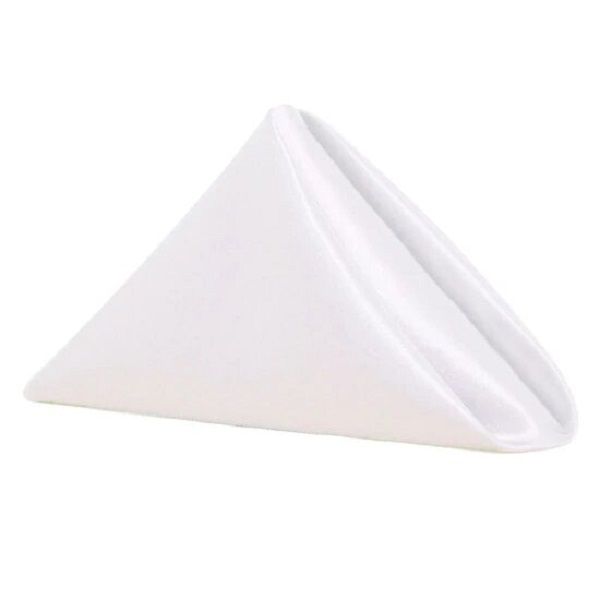 Satin Cloth Napkins White Pack of 10