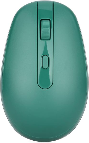 RII 2.4G Soft Click Green Wireless Mouse With NANO USB