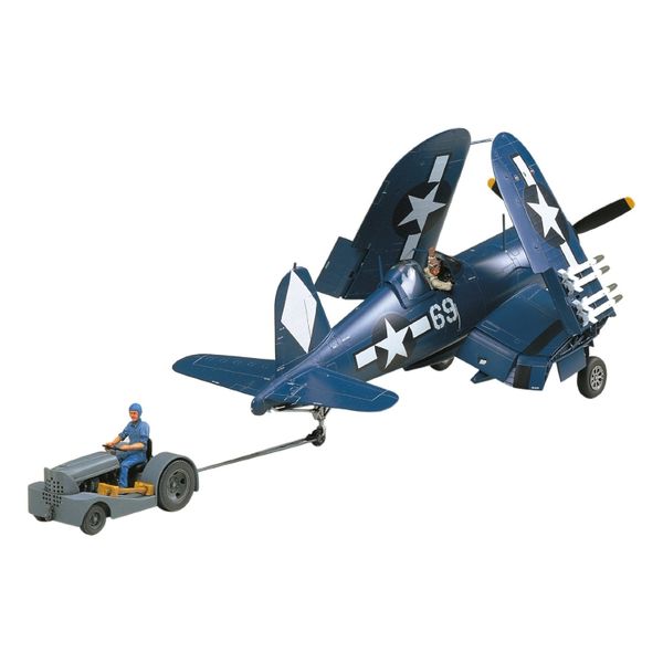 Tamiya 1/48 F4U-1D Corsair Plane with Moto-Tug Plastic Model Kit