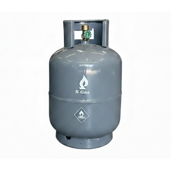 S Gas LPG Cylinder - 7kg - Portable - Grey