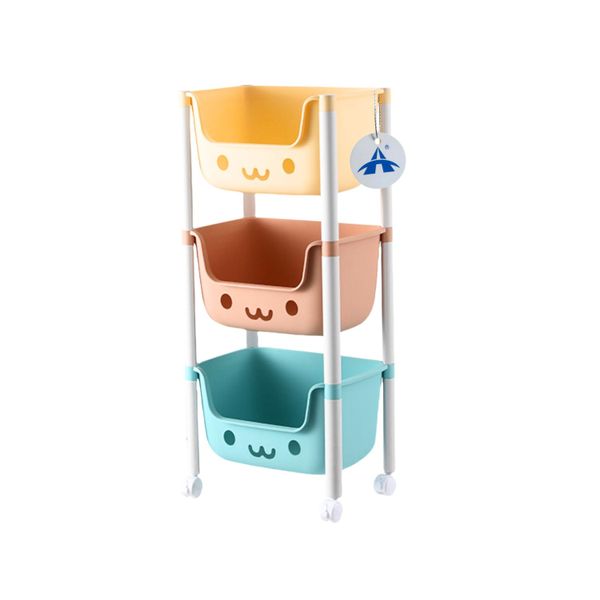 ALANES Plastic Snack Living Room Kitchen Trolley Storage Rack