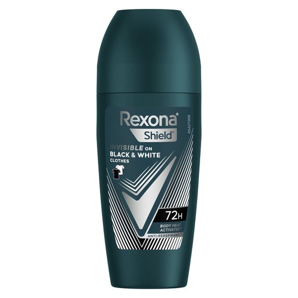 Rexona Men Invisible Black and White Antiperspirant Roll-On Deodorant 50ml
