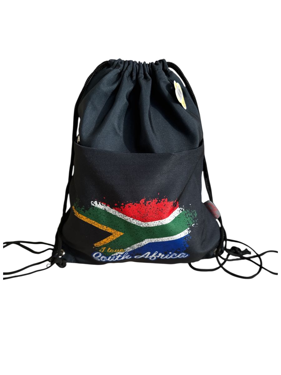 South Africa Flag Drawstring Backpack - Show Your Love for South Africa