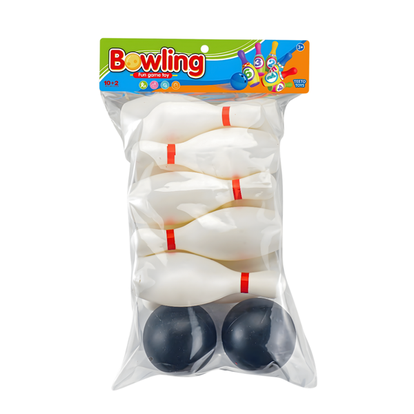 10 Pin Bowling Playset Toys - 10 Pins &amp; 2 Balls Sports Toy for Toddlers