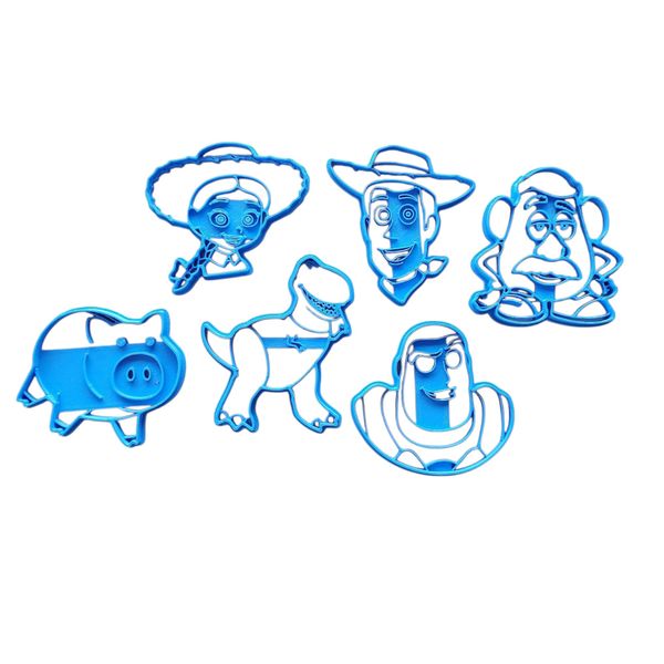 6-Piece Toy Story Cookie Cutter Set - Buzz, Woody &amp; Friends - 8cm Medium