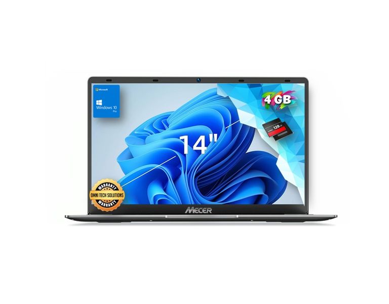 Mecer Notebook Celeron 14" 4GB 128GB eMMC advanced technology-Matt Black