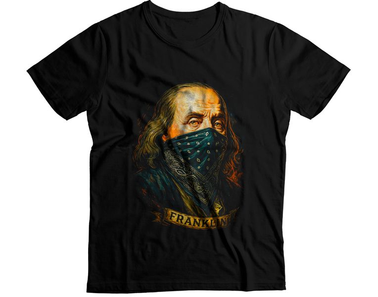 Urban Benjamin Franklin Mask Graphic T-Shirt