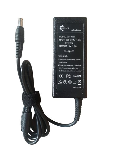High Quality Replacement Adapter For Samsung Monitor - 14V 3A (42W)