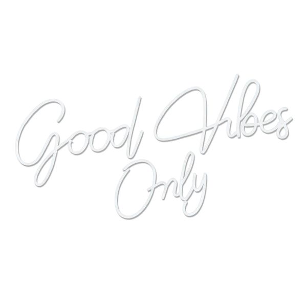 Good Vibes Only Neon Sign for Wall Decor LED Lights for Bedroom, Party, Bar