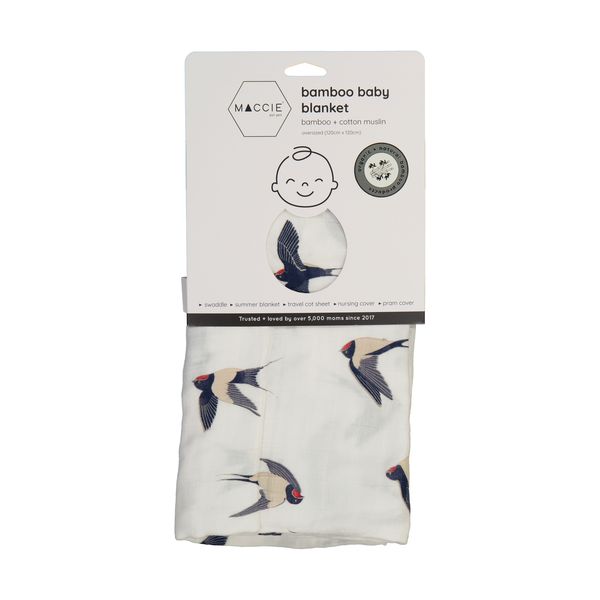 Maccie Bamboo Muslin Baby Blanket/Swaddle