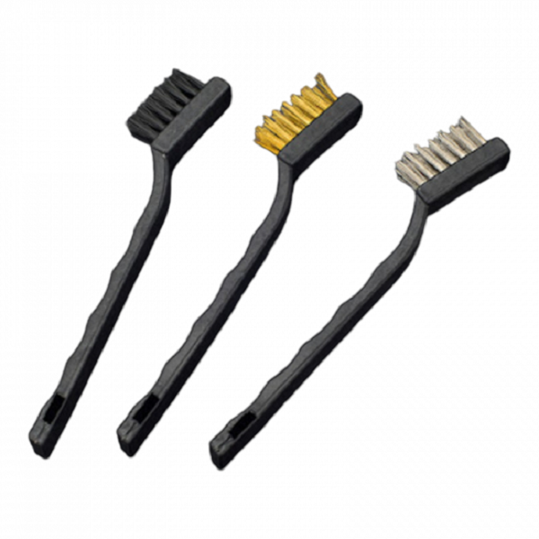 7 Inch 180MM Mini Wire Cleaning Brush Set (Steel, Brass, Nylon) 3 Piece Set