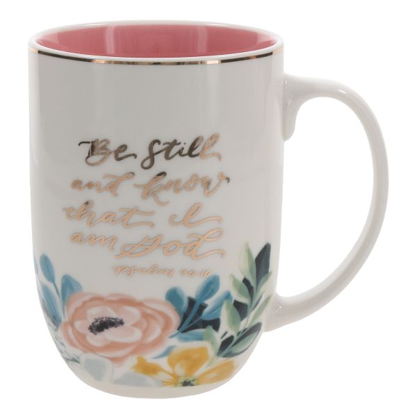 Mug with Pink Interior - Be Still and Know That I Am God