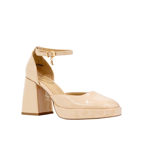Lamara Paris - Eshana Open Waist Pat On 9cm Platform Heel - White