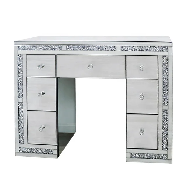 Modern Stainless Steel and Glass Dressing Table