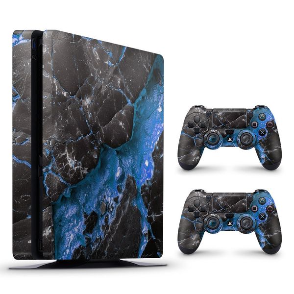 Decal Skin Compatible with PS4 Slim - Carbon Stone Purple (Decal Only)