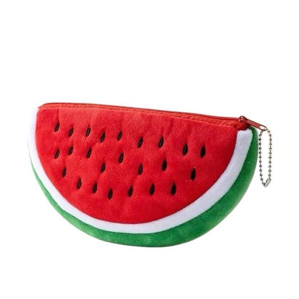 Plush Watermelon Shaped Pencil Case