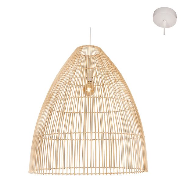 Lup 800 - Pendant - E27 1x60w - Nature Woven Rattan