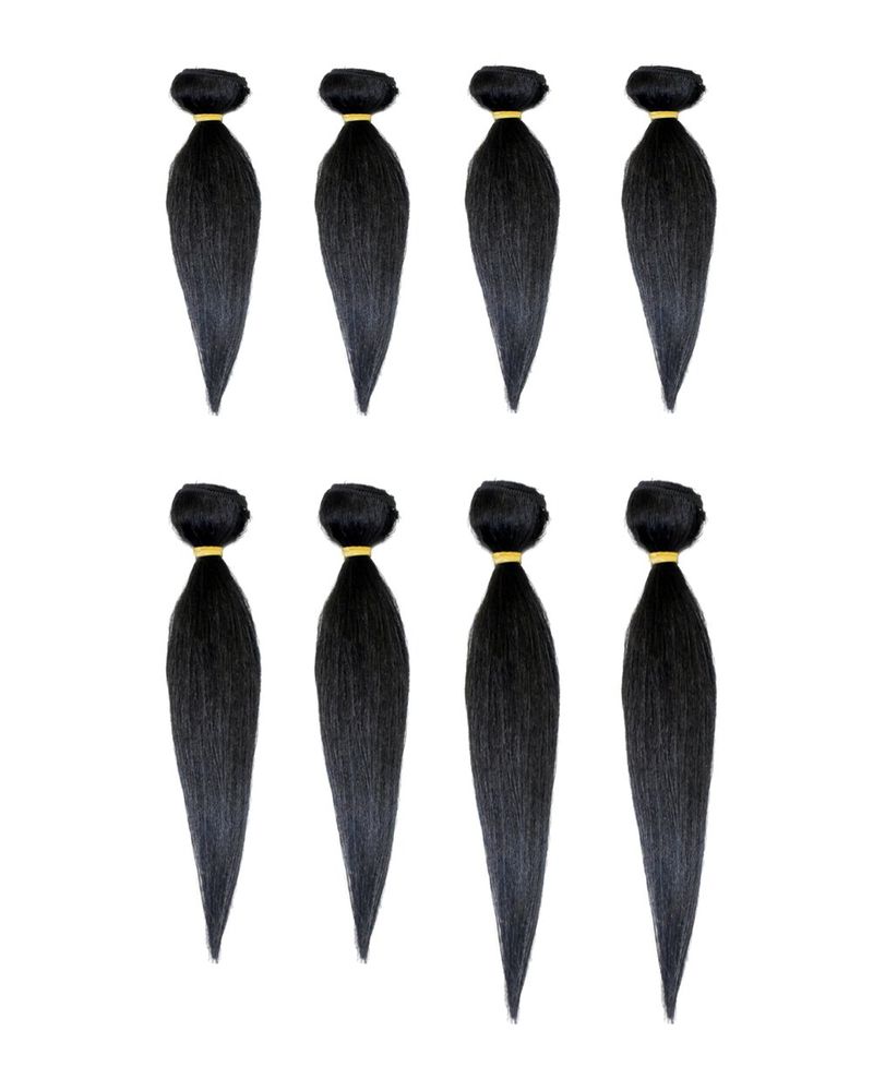 Yaki Wave 8 Piece Human Blend Hair Weaves Package 8'10'12' #1 | Shop ...