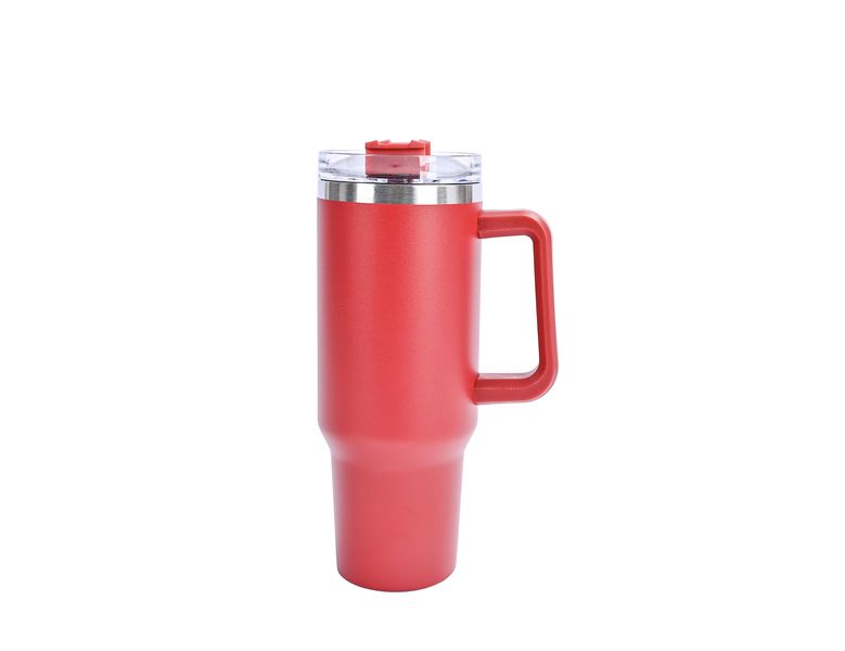 Stainless Steel Tumbler with Handle and Straw Hot or Cold
