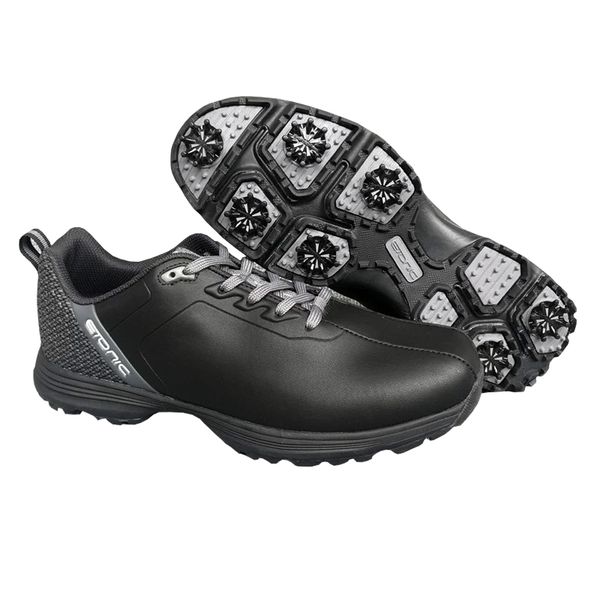 Etonic Premium High-Traction Men's Golf Shoes, Black Spiked - Size 10.5