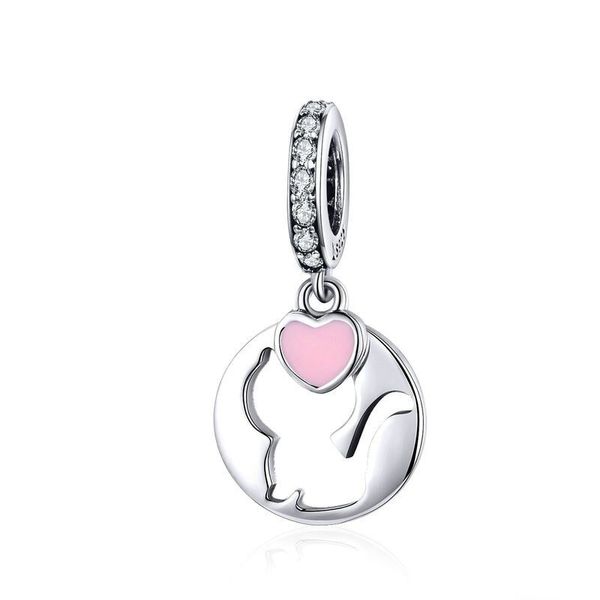 Charms Forever 925 Sterling Silver Cat Love Charm by ASR