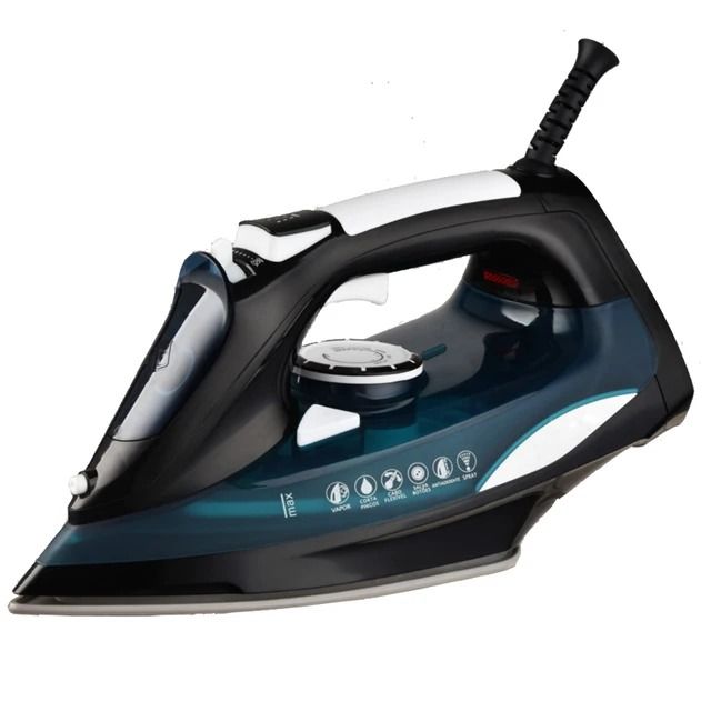 Condere 2200w Steam Iron With Ceramic Sopleplate - Black, White & Blue 