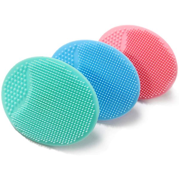 Baby Bath Brush Baby Cradle Cap Brush Silicone Massage Brush-3 PCS