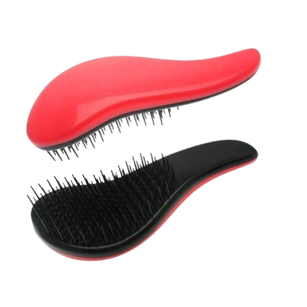 S-Shapped detangling brush -Red