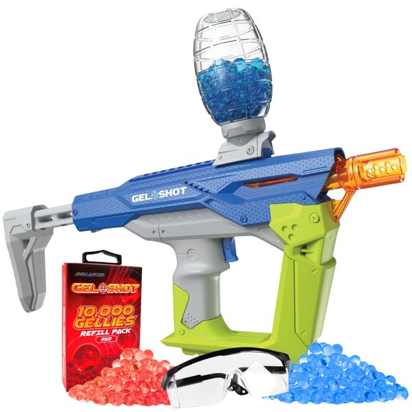 Gel Shot Blue Pro Blaster &amp; Red Gellies Combo- Blasters &amp; Pretend Play Guns