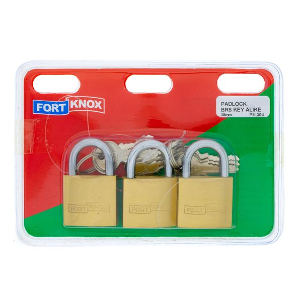 FORT KNOX Padlocks Brass Keyed Alike 40mm Q:3 P1L30U