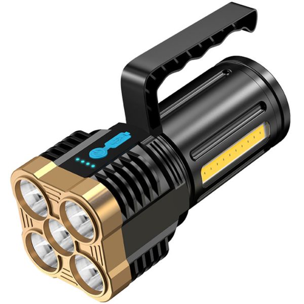5-Core Usb Rechargeable Flashlight Led Torch High Bright-A871