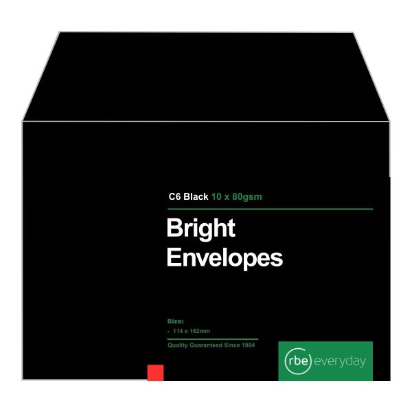 RBE Bright Colored C6 Envelopes -10Pack