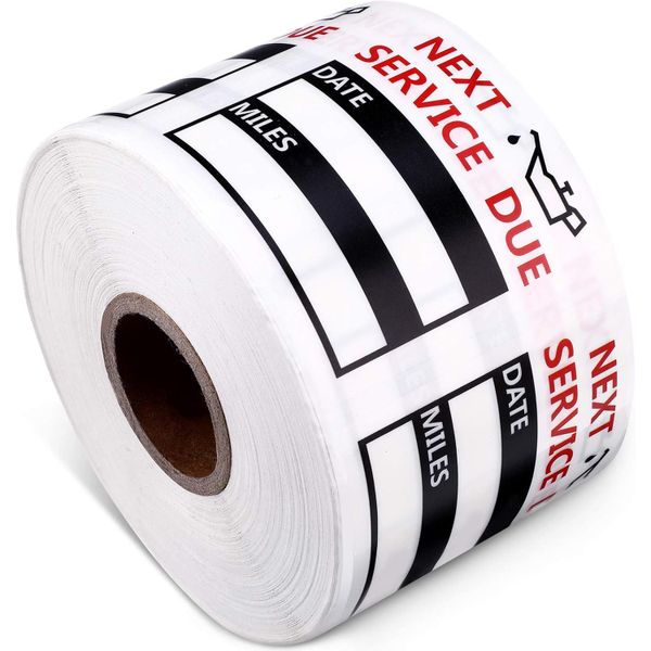 Vehicle Maintenance Reminder Oil Change Stickers Cling, 100