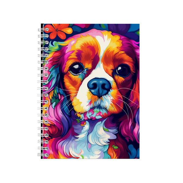 Cavalier King Charles Dog Neon Notebook Gift Idea A4 Notepad Pad 70