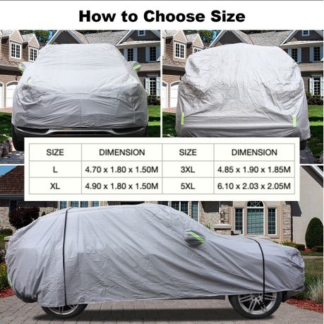 Universal Full Car Covers Waterproof Side Zipper Winter Snow Cover Indoor  Outdoor Dustproof Auto Protection Cover For Sedan Suv