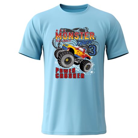 3rd birthday monster truck shirt